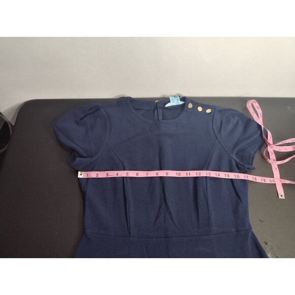 ☀️NWT Draper James Nassau Navy Sailor Ribbed Knit Dress, size M - Picture 9 of 11